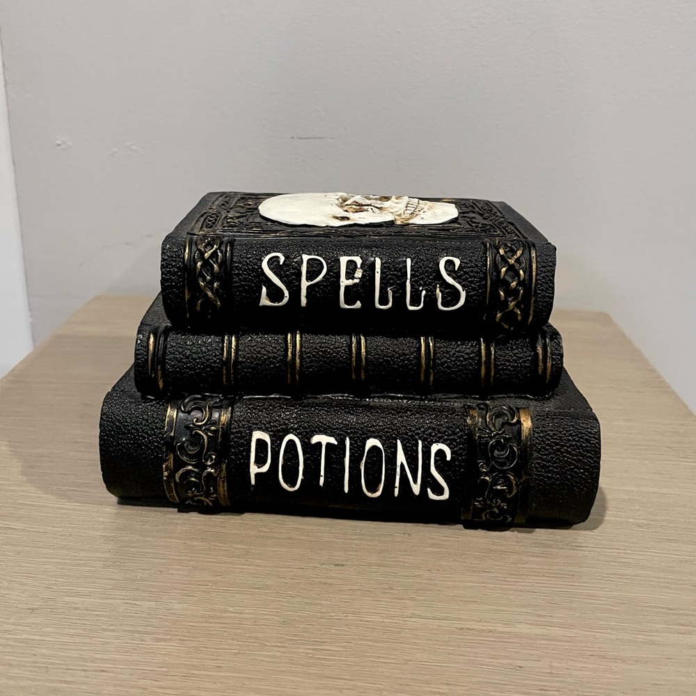 Black Decorative Spell and Potion Books
(Not Real Books)